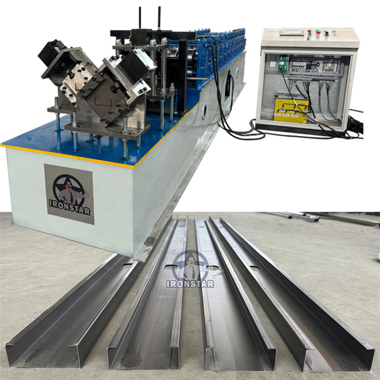“2 in 1 3.5 Inch C Channel U Stud Roll Forming Machine PLC Quick Change C Purlin U Track Profile Cold Roll Former Galvanized PPGI Light Gauge Steel Framing Making Equipment For America  ”