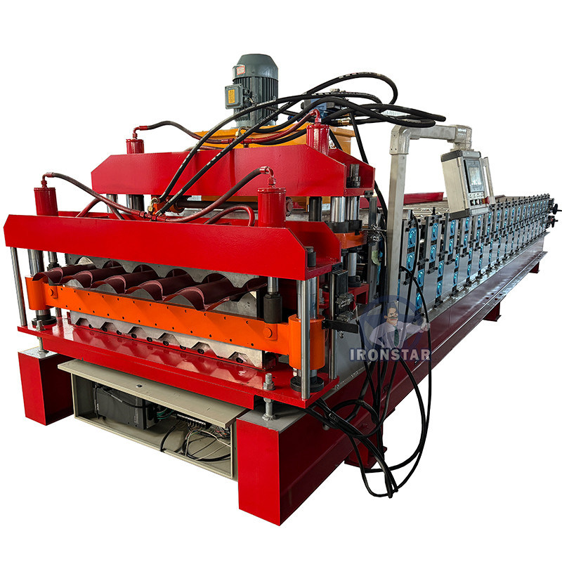 “Double Layer Roll Forming Machine 6 Rib Trapezoidal and 5 Rib Bamboo Tile 2 in 1 Roof Panel Making Machine”