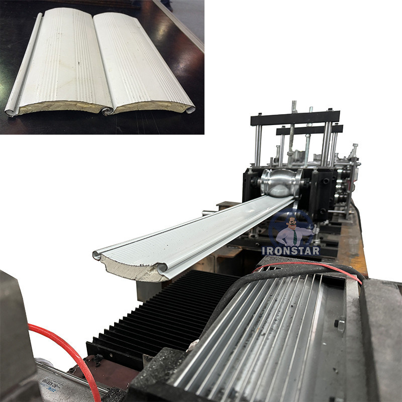 “Factory Direct PU Sandwich Shutter Door Roll Former Insulated Shutter Door Production Line For Galvanized Steel Aluminum Energy Saving PU Foam Insulated Shutter Door RollForming Machine Custom Size ”