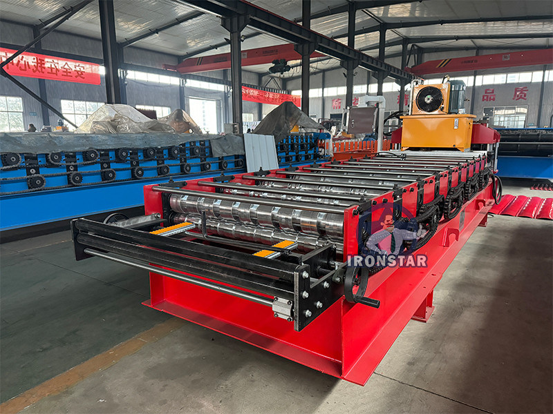 “828 Glazed Step Tile Roll Forming Machine Water Ripple Roll Forming Machine Roofing Tile Making Machinery Production Line Equipment for Bolivia Roof Tile Factory”