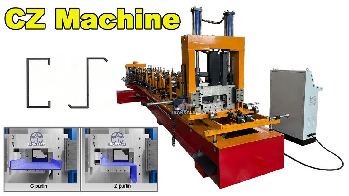 “Full Automatic Quick Change CZ Purlin Roll Forming Machine Adjustable C Z Channel Steel Purlin Making Machine For Steel Structure1.5-3mm Thickness CZ Purlin Roll Forming Machine Interchan ”